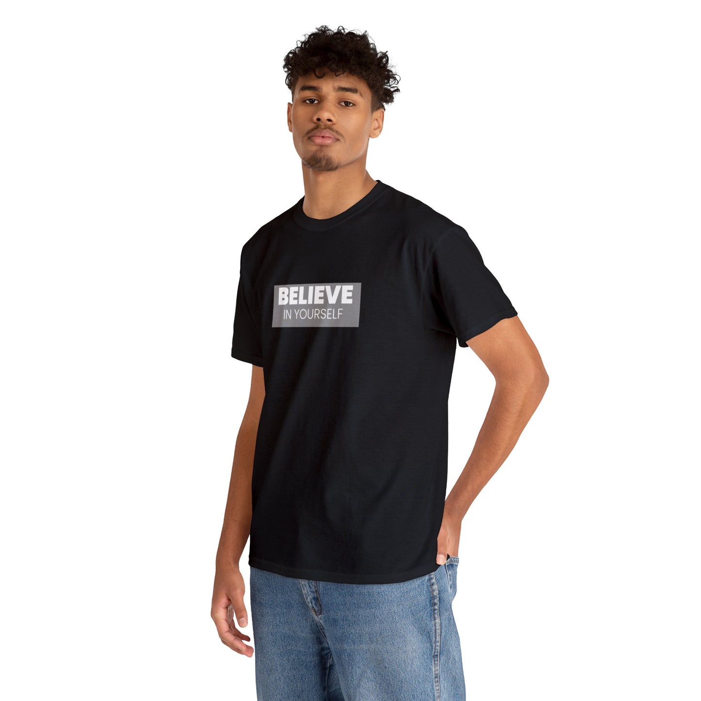 "Cree en ti mismo" Camiseta unisex de algodón pesado