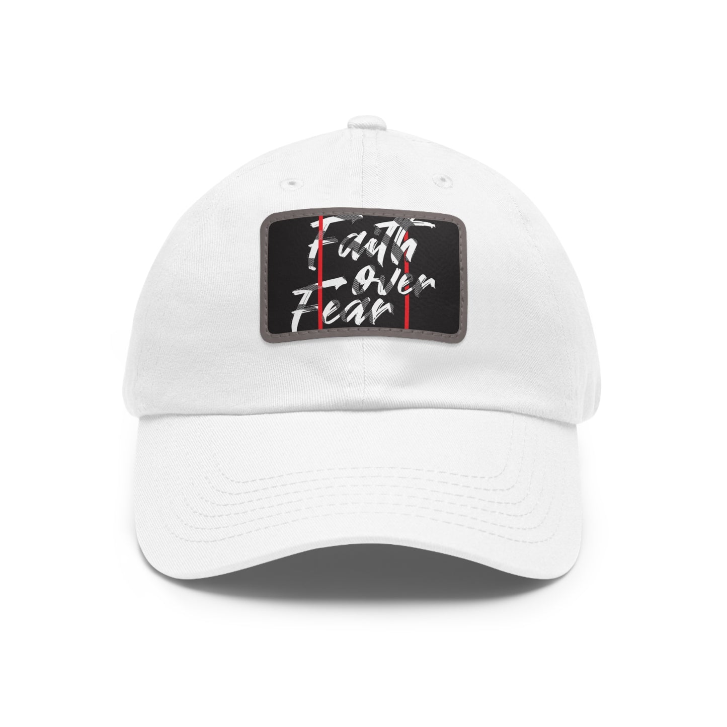 "Faith over Fear" Hat with Leather Patch