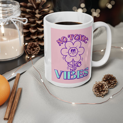 "NO TOXIC VIBES" Ceramic Coffee Cup