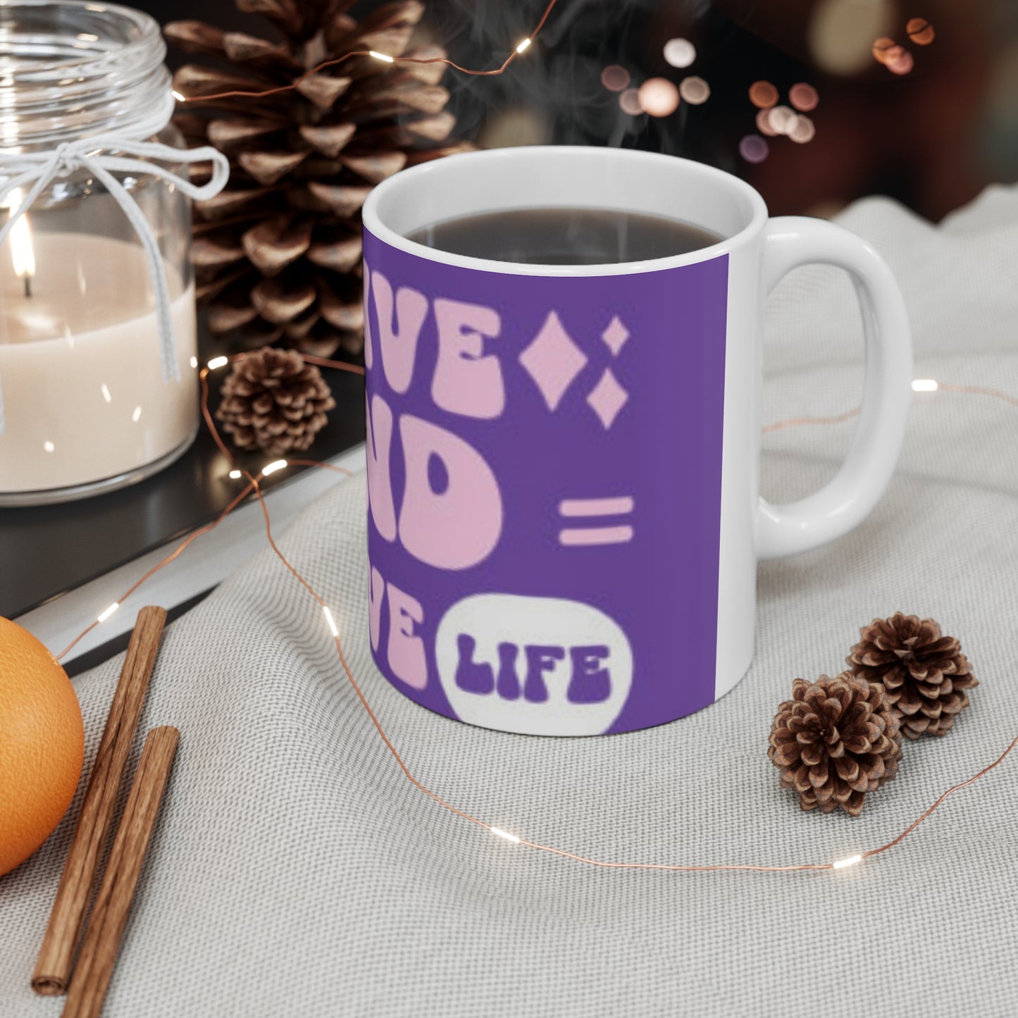 "POSITIVE MIND POSITIVE LIFE" Ceramic Coffee Cup