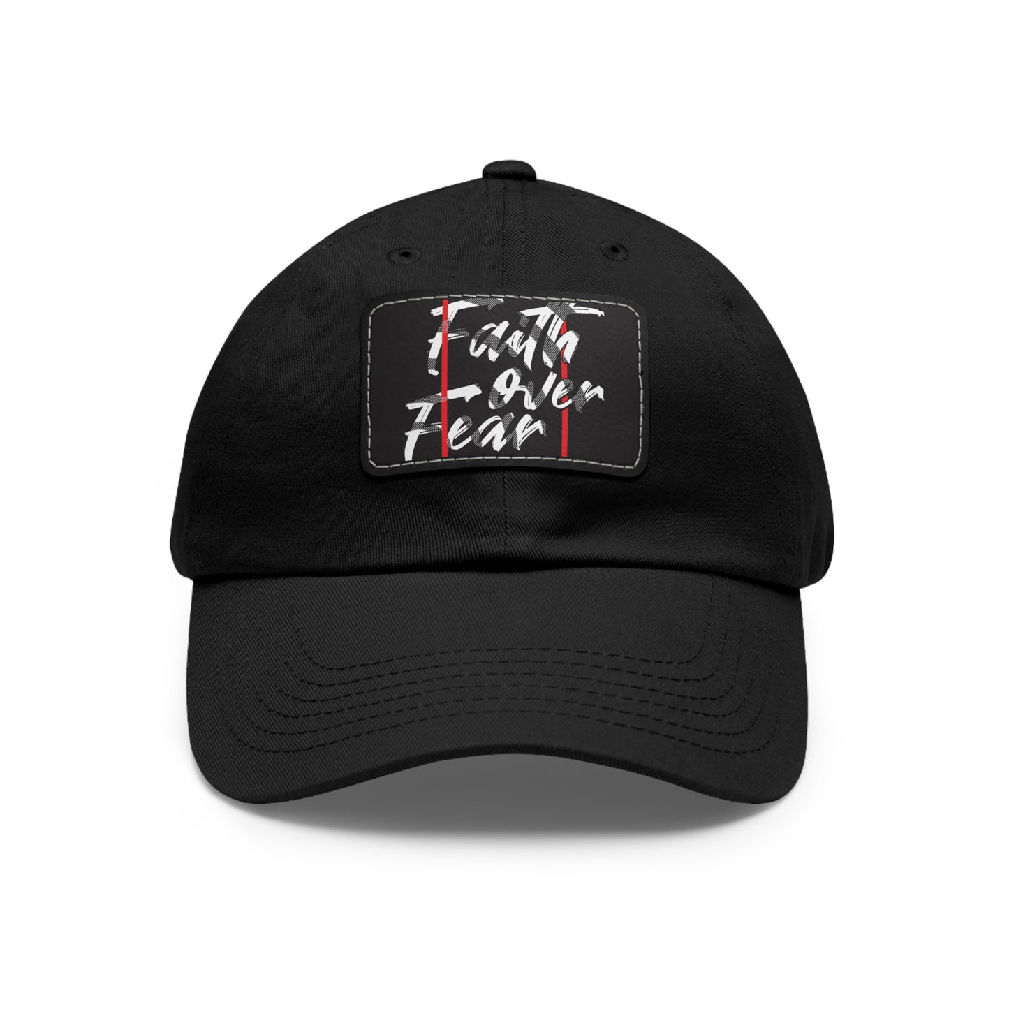 "Faith over Fear" Hat with Leather Patch