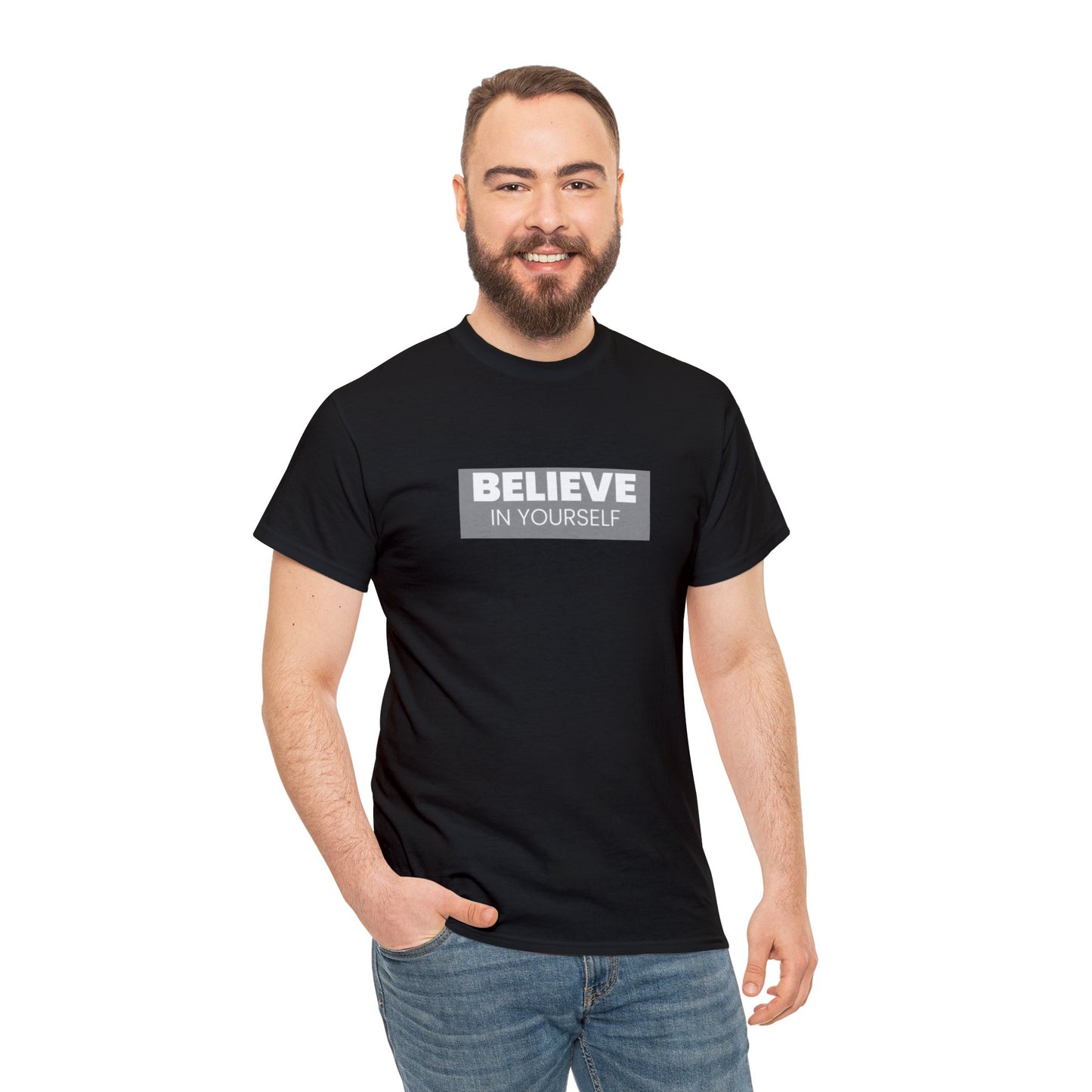 "Cree en ti mismo" Camiseta unisex de algodón pesado