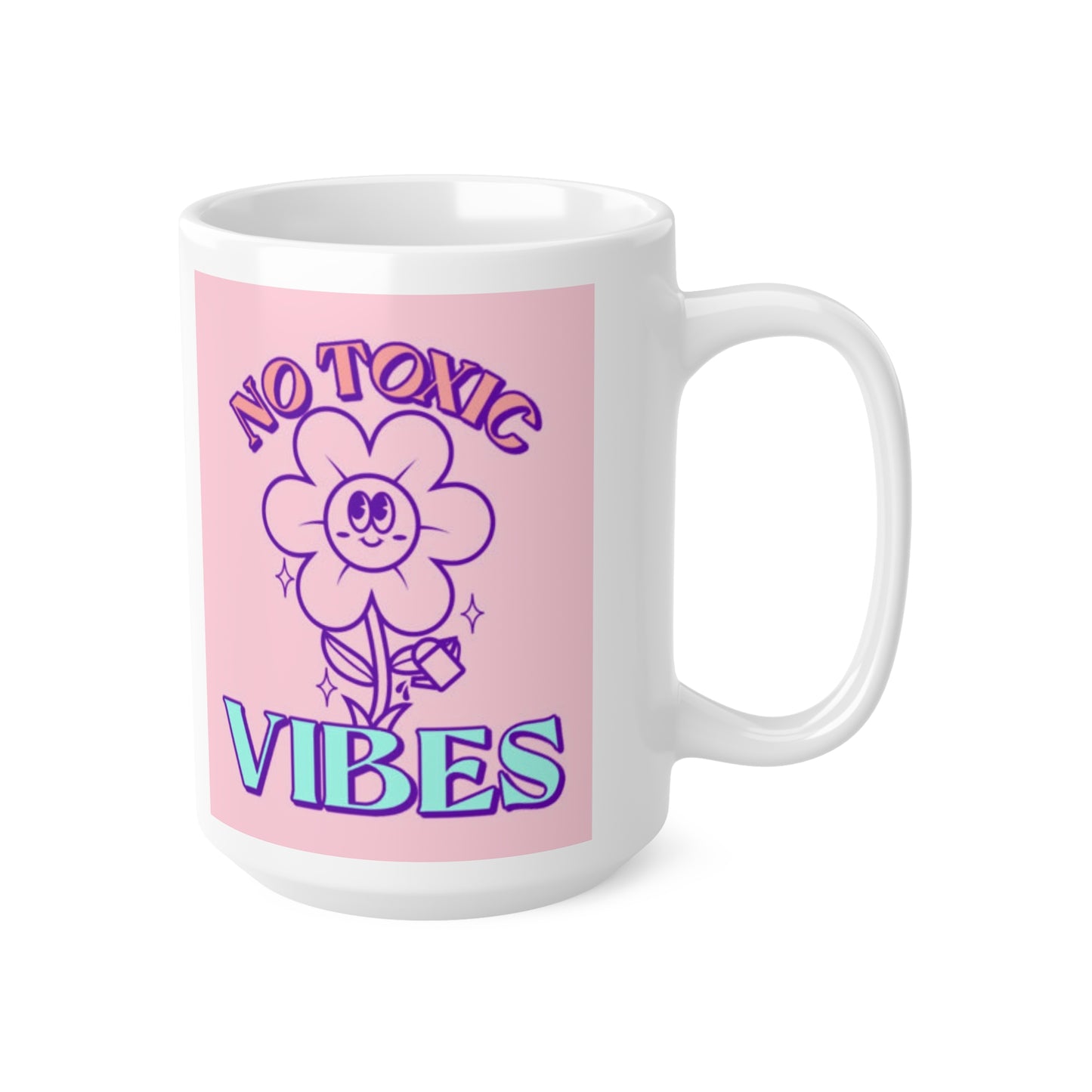 "NO TOXIC VIBES" Ceramic Coffee Cup