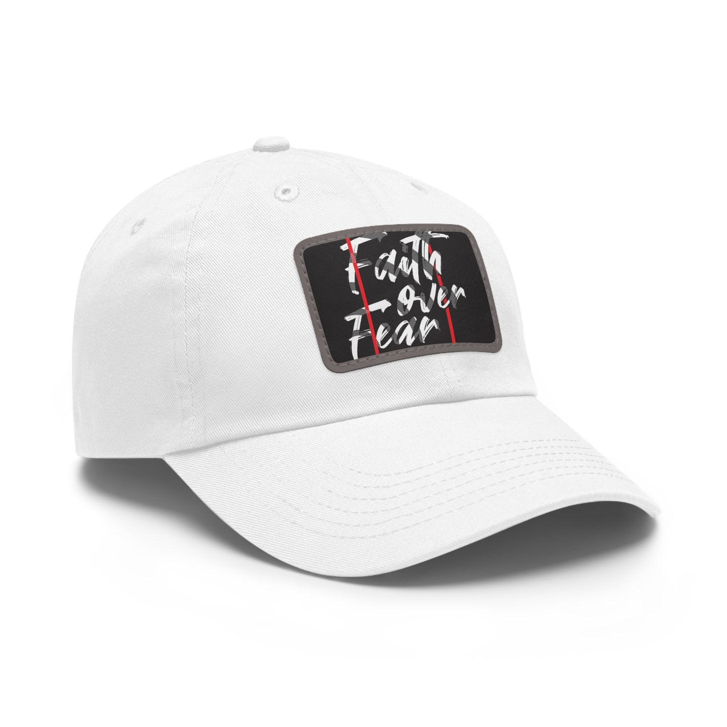 "Faith over Fear" Hat with Leather Patch