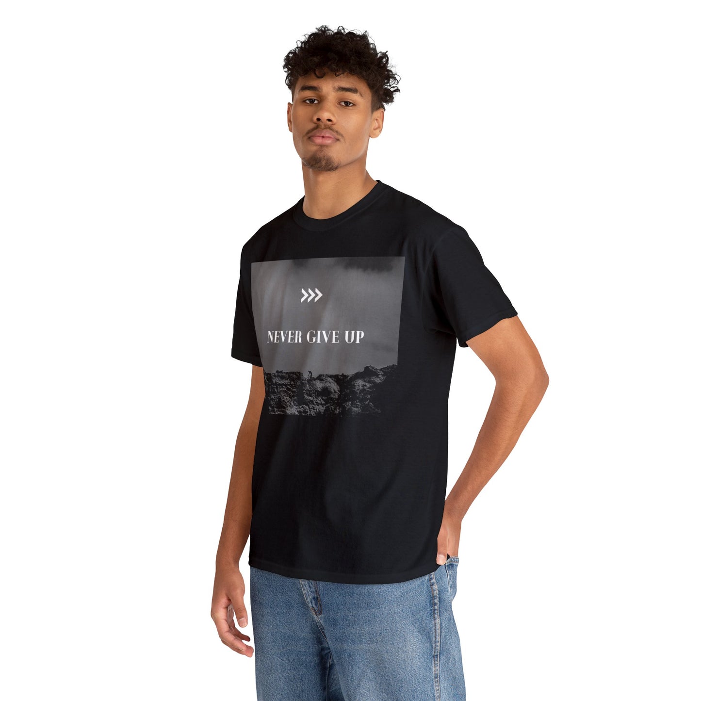 "NUNCA TE RINDAS" Camiseta unisex de algodón pesado